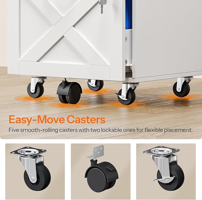 HOOBRO 3 Drawer File Cabinet - Image 9