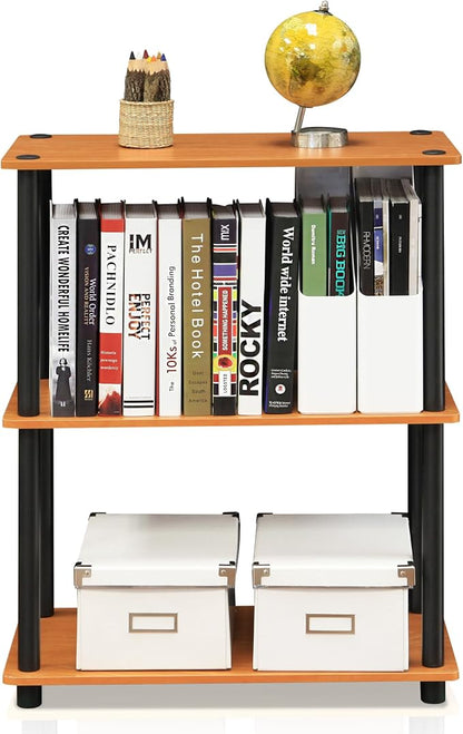 Furinno TURN-N-TUBE Storage Shelves, 3-Tier Book Shelf, Corner Shelf, Toolless - Image 3