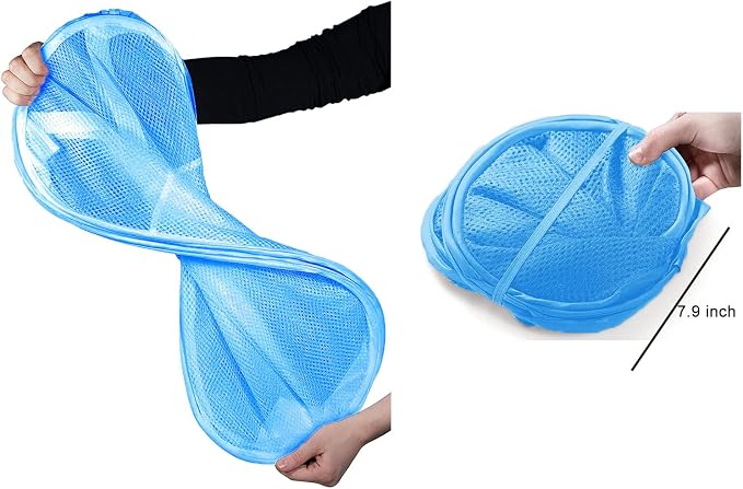 Larpur Pop up Laundry Hamper, Collapsible Laundry Basket, Portable Mesh Clothes - Image 3
