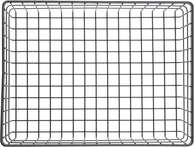 G.E.T. WB-1294-MG Rectangular Metal Storage Wire Basket - Image 3