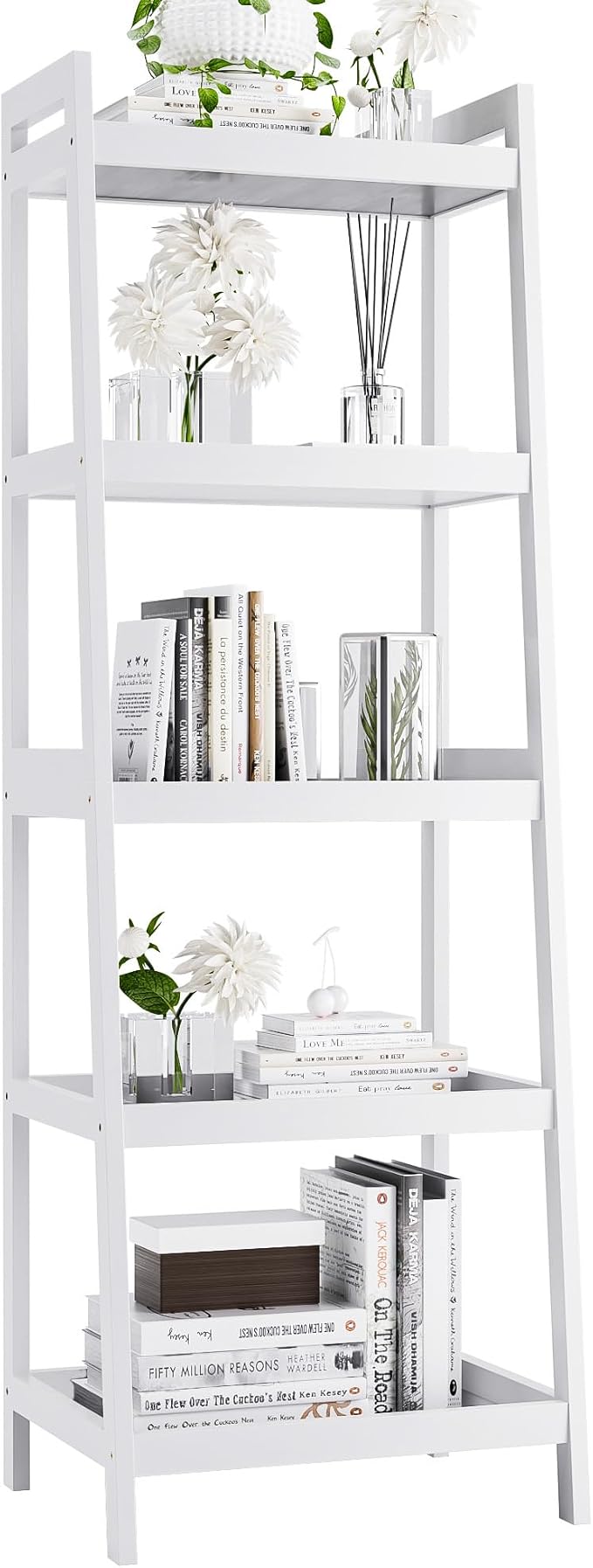 Bookshelf, 5 Tier Ladder Bookcase by VOVALACraftingDreamHomes
