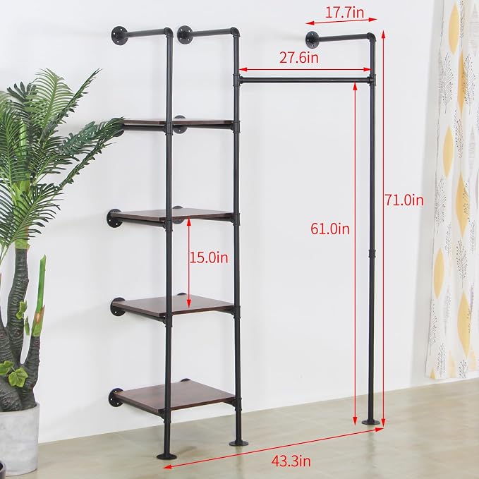 Industrial Pipe Clothing Rack - Image 4