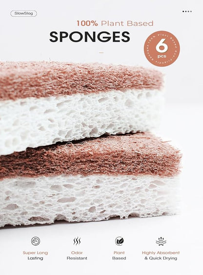 Double Sponge Holder, Water-Absorbing Stone Dish Sponge Caddy - Image 7