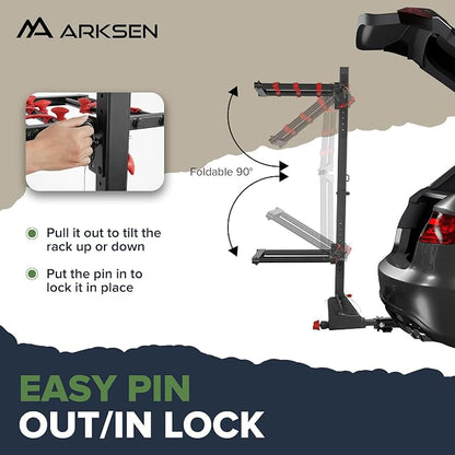 Arksen Folding Hitch-Mounted Ski/Snowboard Rack, Snowboard Mount Carries 6 Pair - Image 5
