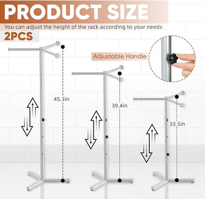 tonchean 2 Pcs 45 Inch Shopping Bag Rack - Image 2