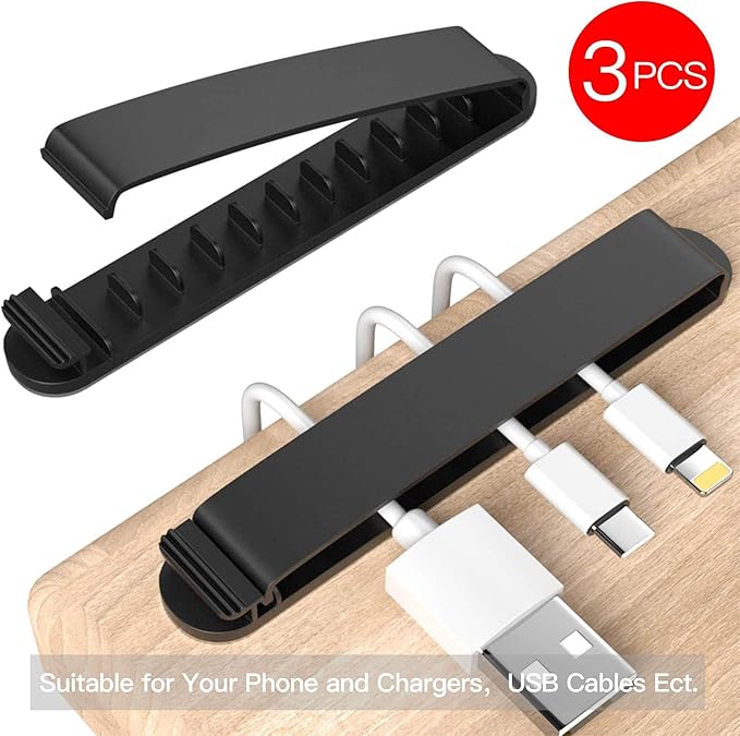 pzoz Cable Clips, 3 Pack Cord Organizer Charger Cable Management - Image 2