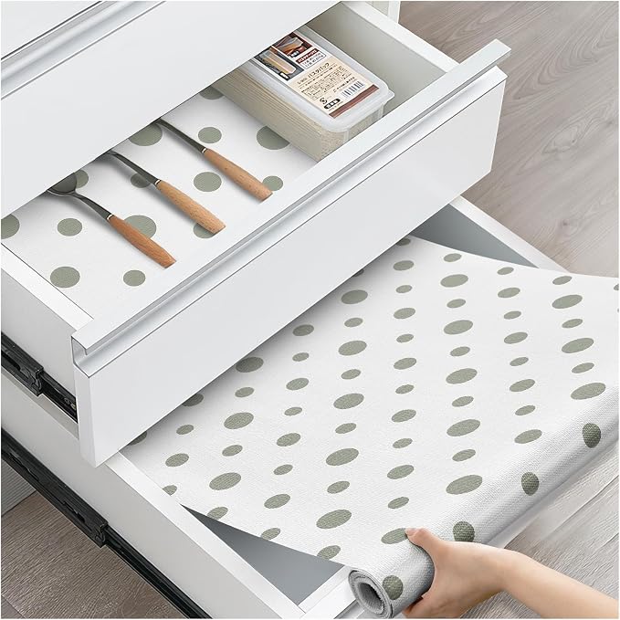 Drawer and Shelf Liner, Non-Slip Kitchen Cabinet Liners Non-Adhesive Thick by ALIUNI
