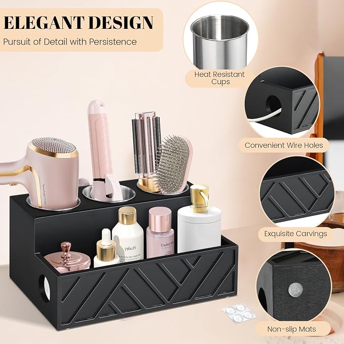 Unistyle Hair Tool Organizer, Wall Mounted, Bathroom Countertop, Vanity - Image 6
