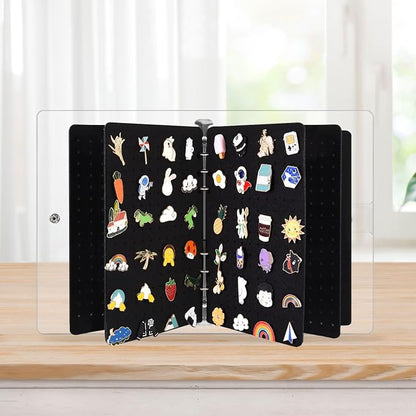 5 Pages A5 Enamel Pin Display Book, Pins Collection Storage Organizer Book - Image 6