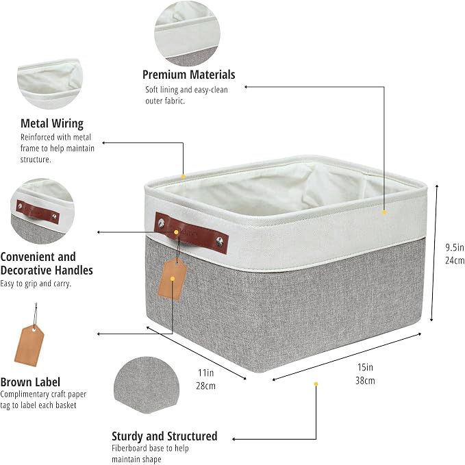 DECOMOMO Storage Baskets for Shelves - Image 3