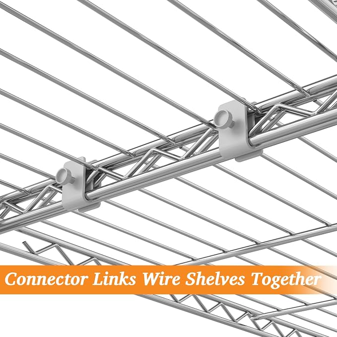 Homdox Heavy Duty Storage Shelves, 4 Tier Wire Shelving Unit, Adjustable Metal - Image 9