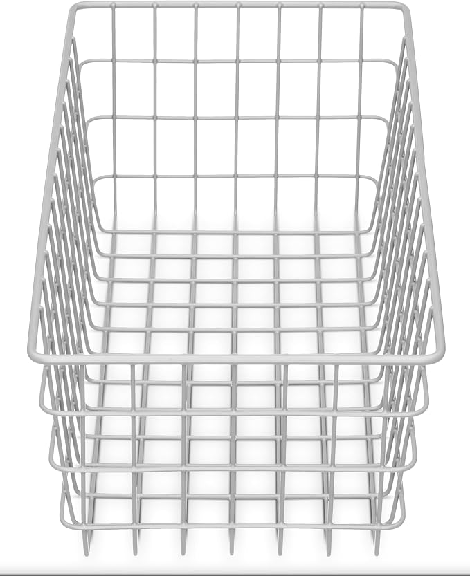 Whitmor 4 Pack Grey Wire Baskets - Image 4