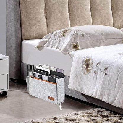 Bedside Caddy, Felt Bed Storage Organizer Hanging Bag Holder - Image 3