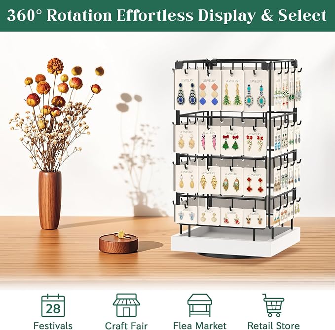 EsLuker.ly Rotating Earring Display Holder Stand - Image 6