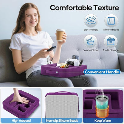 Couch Cup Holder Pillow, Sofa and Bed Caddy - Image 5