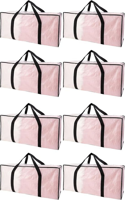 Extra Large Moving Bags with Zippers & Carrying Handles, Heavy-Duty Storage Tote by PANDA+JOYS