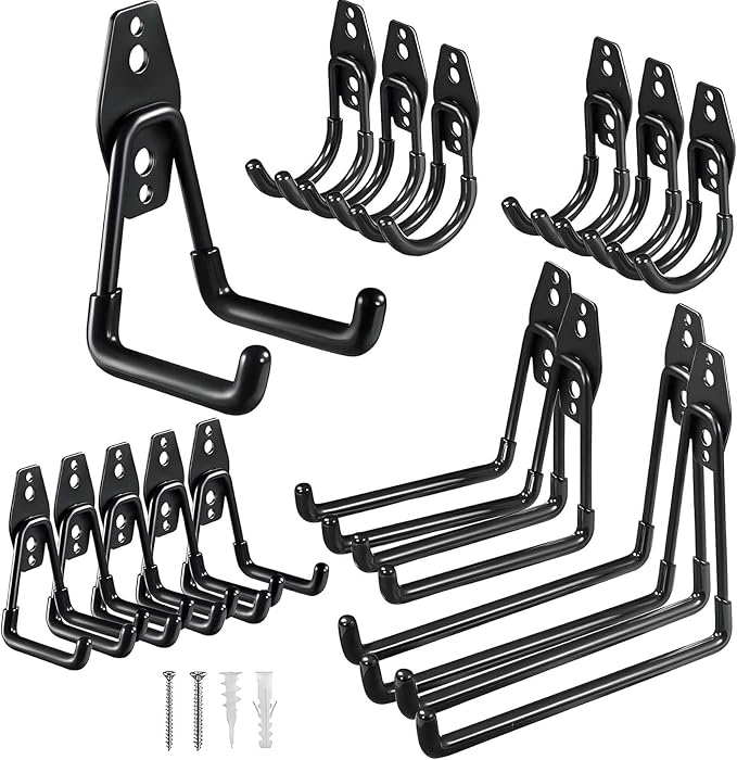 Garage Hooks, 16 Pack Garage Hooks Heavy Duty, Utility Steel Garage Storage - Image 9