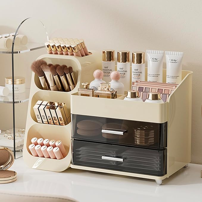 Aveniee Makeup Organizer with Drawers, Large Bathroom Countertop Storage - Image 8