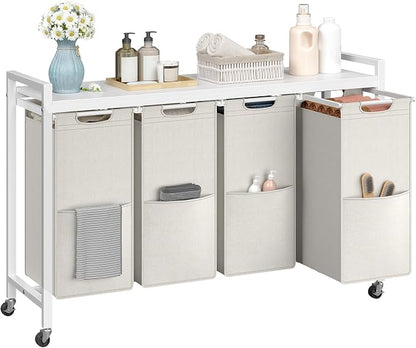 HOOBRO Laundry Sorter 4 Sections, Laundry Hamper - Image 8