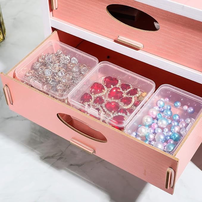 Jetec 120 Pieces Mini Plastic Clear Beads Storage Containers Box - Image 7