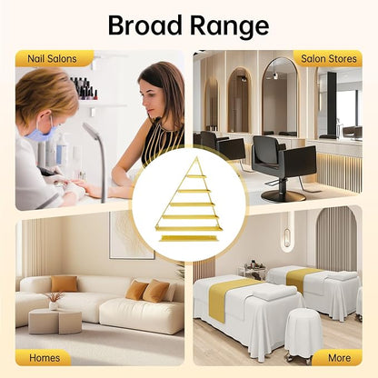 Elegant Gold Wall Mounted Nail Polish Rack - Image 6