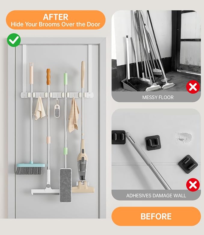 Broom Holder Over The Door - Image 2