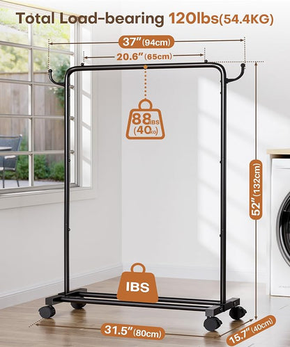 Homde Rolling Clothes Rack - Image 3