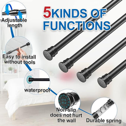AIZESI Spring Tension Curtain Rods Short Tension Rod - Image 2