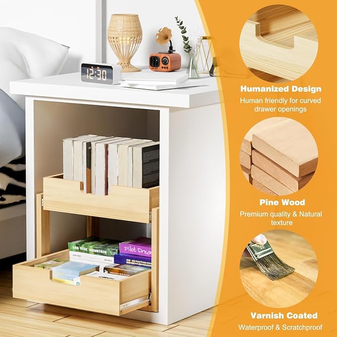 Pull Out Cabinet Organizer, 2 Tier Soft Close Slide Out Wooden Pull out Drawers - Image 4