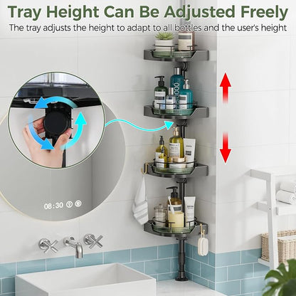 AKINBAS 360° Rotating Shower Caddy Tension Pole - Image 6
