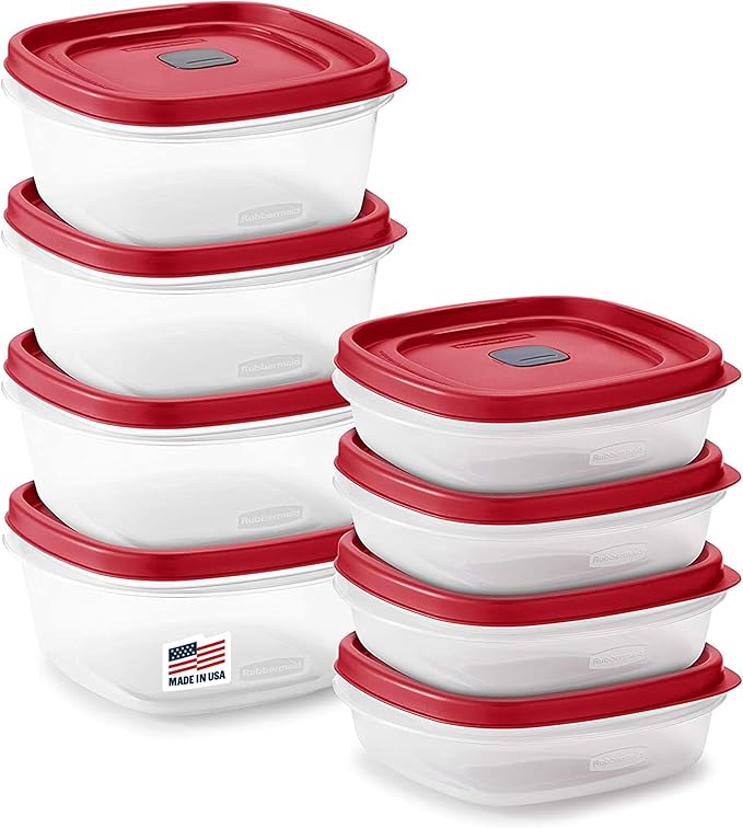Rubbermaid 16-Piece BPA-Free Plastic Food Storage Set, Dishwasher Safe: Perfect by Rubbermaid