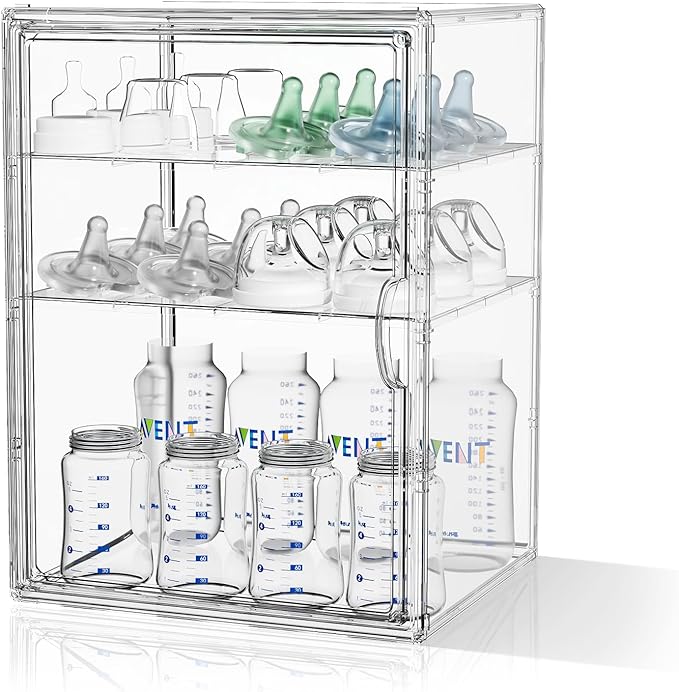 JOYZAN Clear Baby Bottle Organizer by MakeYourHomeOrganizedTidy