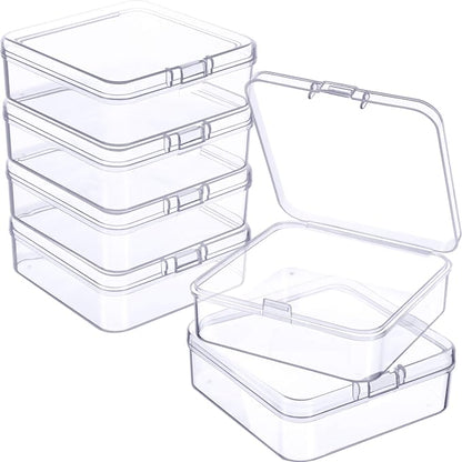 Jetec 6 Pieces Mini Plastic Clear Beads Storage Containers Box by Jetec
