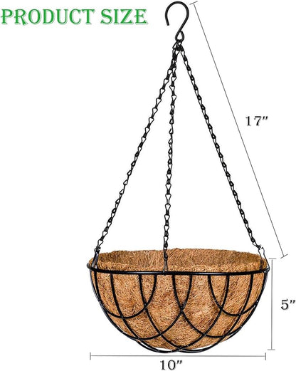 Kingbuy 10 Inch Metal Hanging Planter Basket - Image 6
