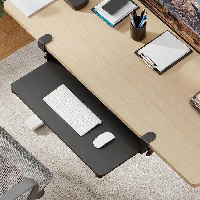 WALI Keyboard Tray Under Desk, Pull-Out Keyboard & Mouse Tray - Image 3