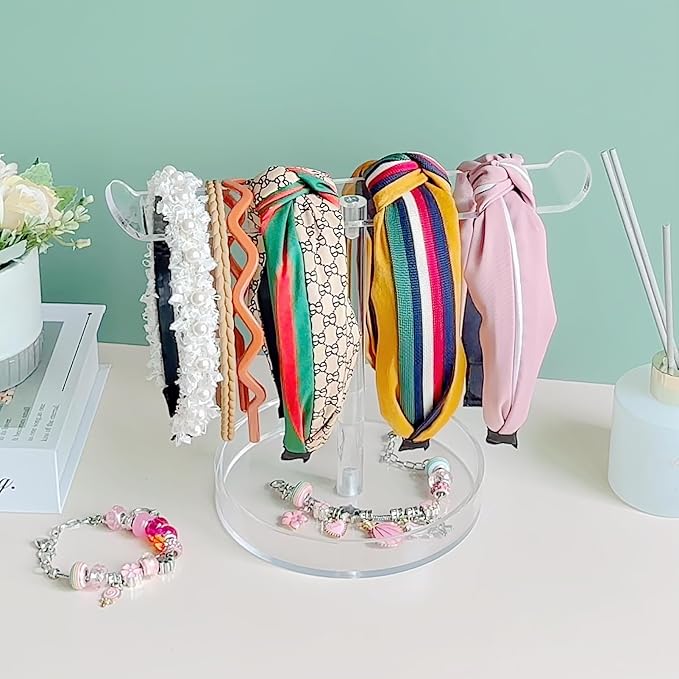 Bigfety Acrylic Headband Holder Organizer, Hair Hoop Display Stand, 1 Pack - Image 2