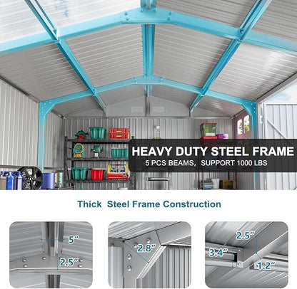 12x10 FT Metal Storage Shed - Image 6