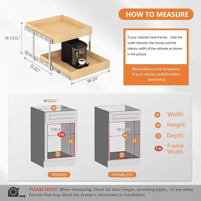 WelFurGeer 2-Tier Pull Out Cabinet Organizer - Image 3