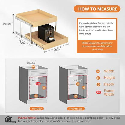 WelFurGeer 2-Tier Pull Out Cabinet Organizer - Image 3