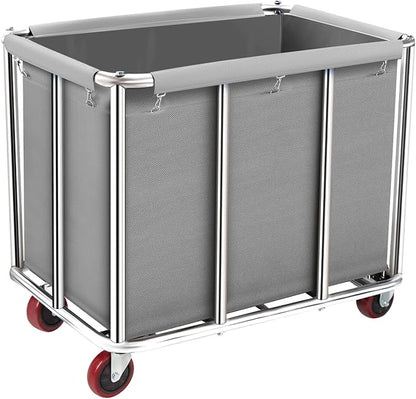 Commercial Laundry Cart on Wheels, 11.35 Bushels Large Laundry Roller, Heavy by frides