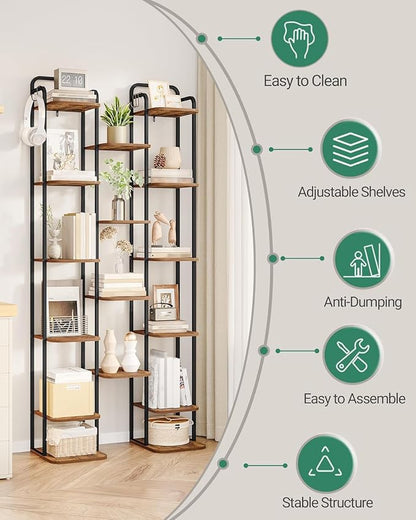 Hzuaneri 10 Tiers Vertical Shoe Rack, Narrow Shoe Tower, Tall Shoes Shelf - Image 7
