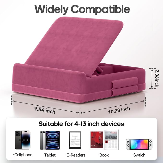 KDD Tablet Pillow Stand with Storage, Foldable iPad Holder - Image 8
