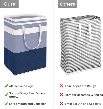 HomeHacks 2-Pack Large Laundry Basket, Waterproof, Freestanding Laundry Hamper - Image 3
