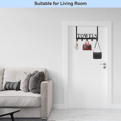 Azmoncy Over The Door Hooks, Towel Rack - Image 5