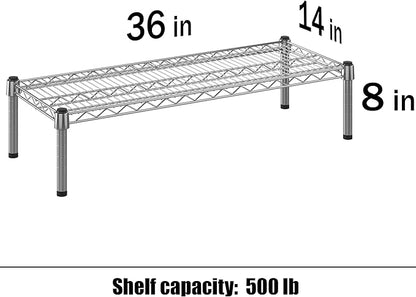 14" Deep x 36" Wide x 8" Height 1-Tier Wire Shelving Kit | NSF Commercial - Image 3
