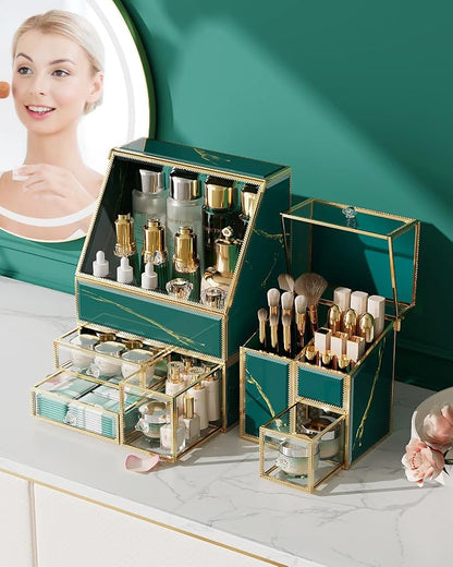 Makeup Organizer Green– Large Vanity Organizer - Image 5