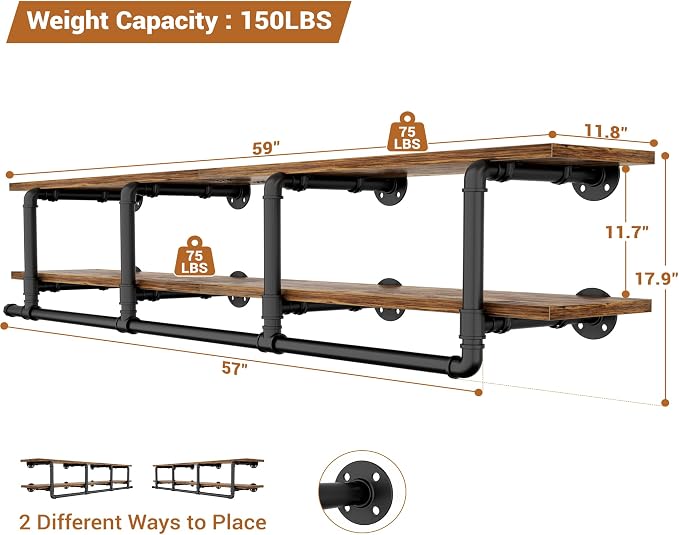 Aheaplus Industrial Pipe Clothes Rack - Image 7