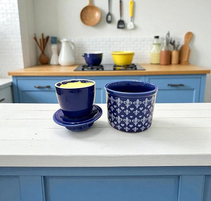 Butter Crock with Lid for Countertop, Butter Keeper Crock with Water, French - Image 7