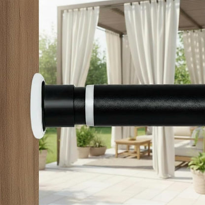 Large Long Tension Curtain Rod 43-162 in | 1.26" Diameter, Spring Adjustable by GinbelDirect