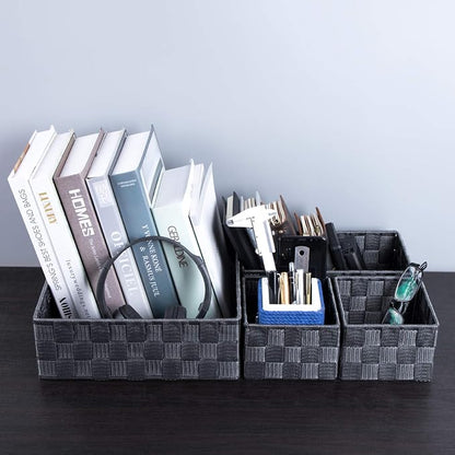 Posprica Woven Storage Baskets for Organizing, Small Baskets Cube Bin Container - Image 6